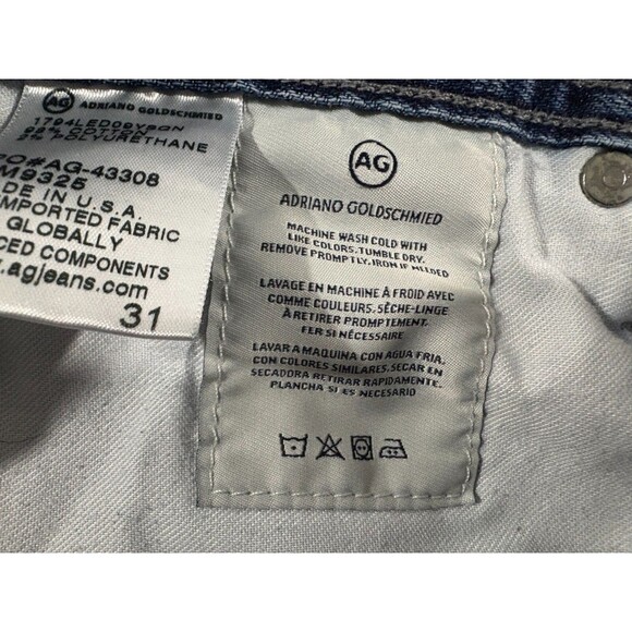 AG Adriano Goldschmied Light Wash Jeans Mens Modern Slim Straight Sz 31 USA - Picture 9 of 14